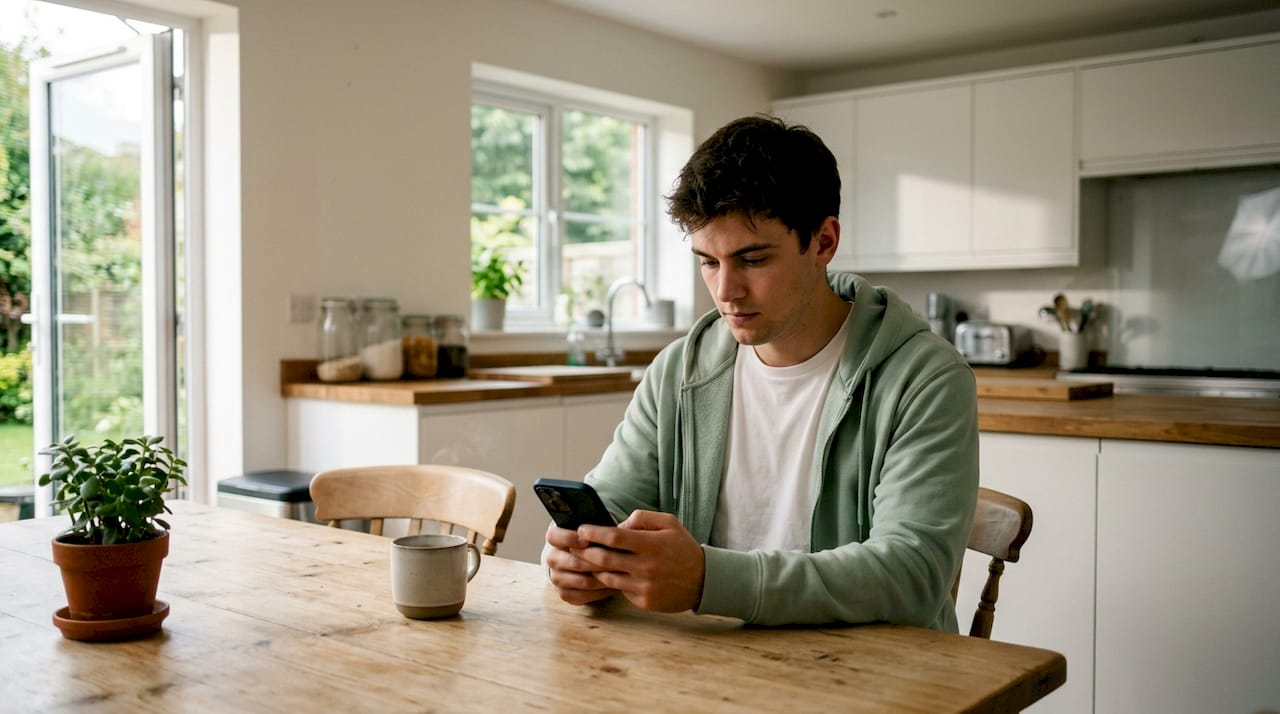 Utilisateur qui consulte les notifications de baisse de prix sur ses jeux vidéo depuis son smartphone