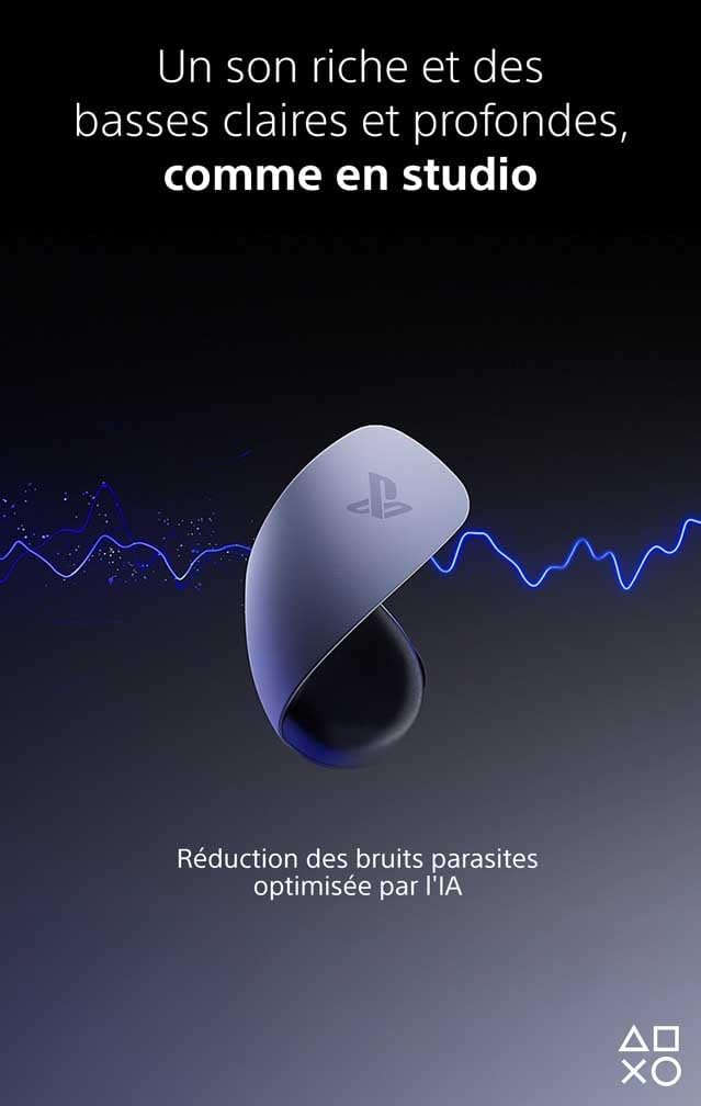 Playstation Sony Pulse Explore Wireless Earbuds, Compatible with 5, PC, Mac and Smartphones, Bluetooth, Dual Connectivity, Noise Reduction, 10 Hours Battery Life, Colour: White