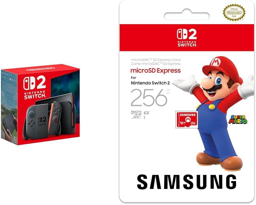 Nintendo Switch 2 + Carte mémoire micro SD express 256 Go SAMSUNG