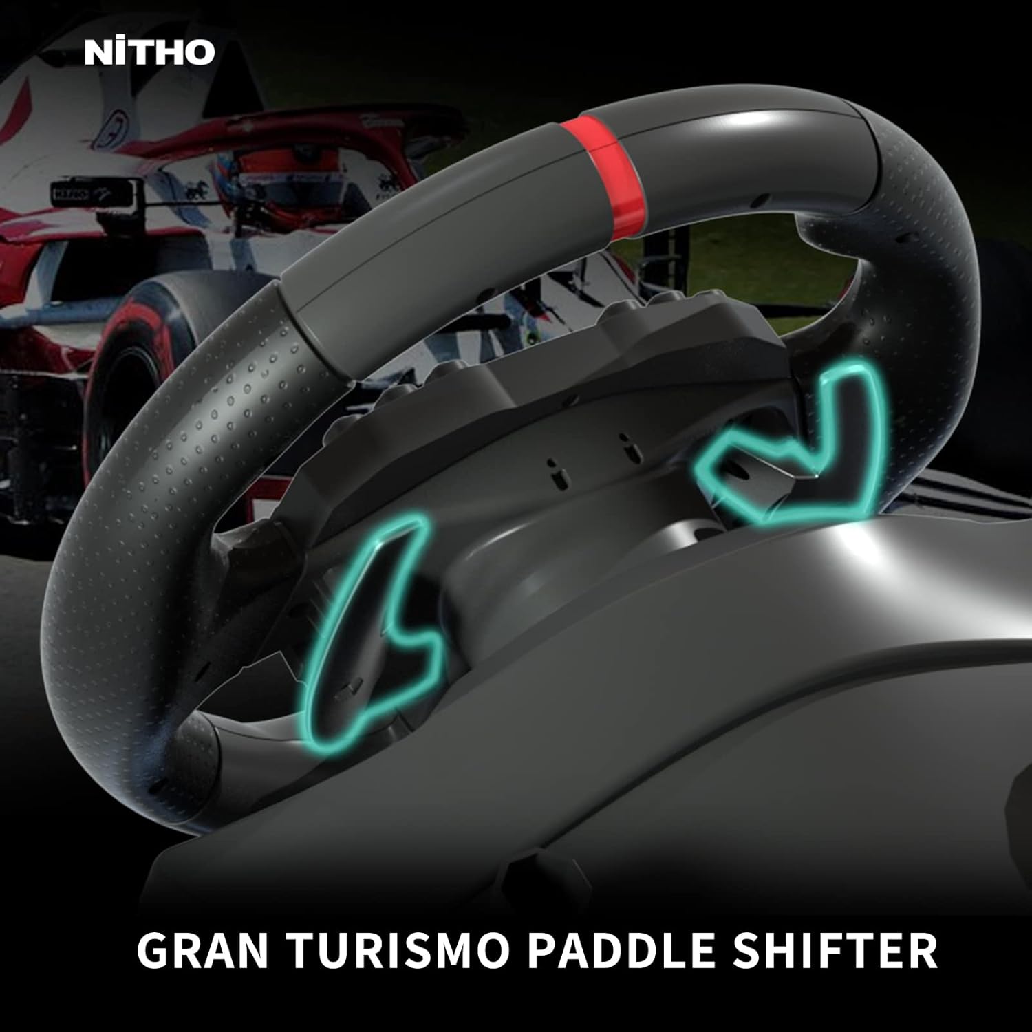 NITHO Drive Pro ONE Volant de Course avec Pédales et Levier Séparé, Volant de Jeu 270° Compatible avec PC, PS4, Switch, Xbox One, Xbox Series X|S, Zero Dead Zone Simulateur de Conduite avec Vibration