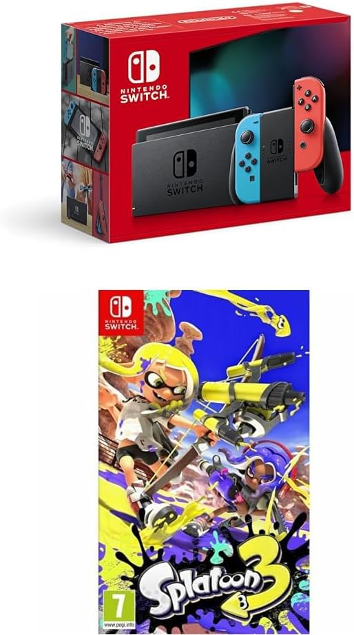 Nintendo Switch Neon + Splatoon 3