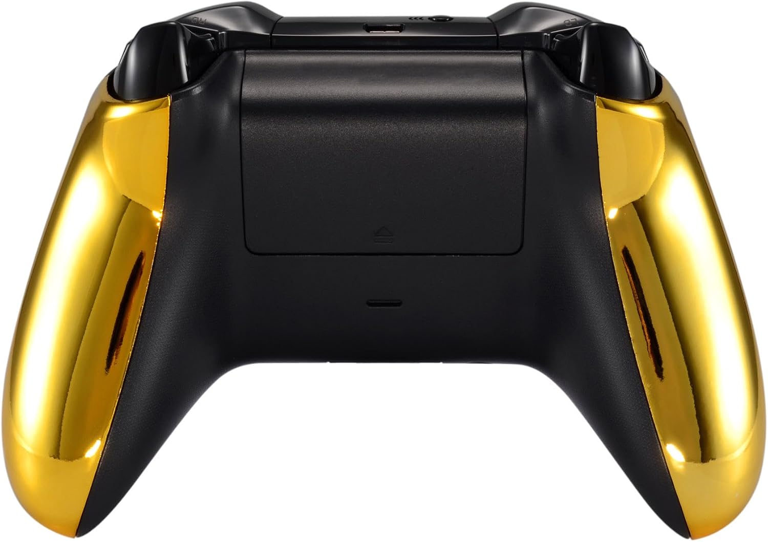 eXtremeRate Front Cover with Grips Grips for Xbox One S/X Controller, Customized Case for Xbox One S/X Controller, Replacement Housing for Model 1708, Chrome Gold