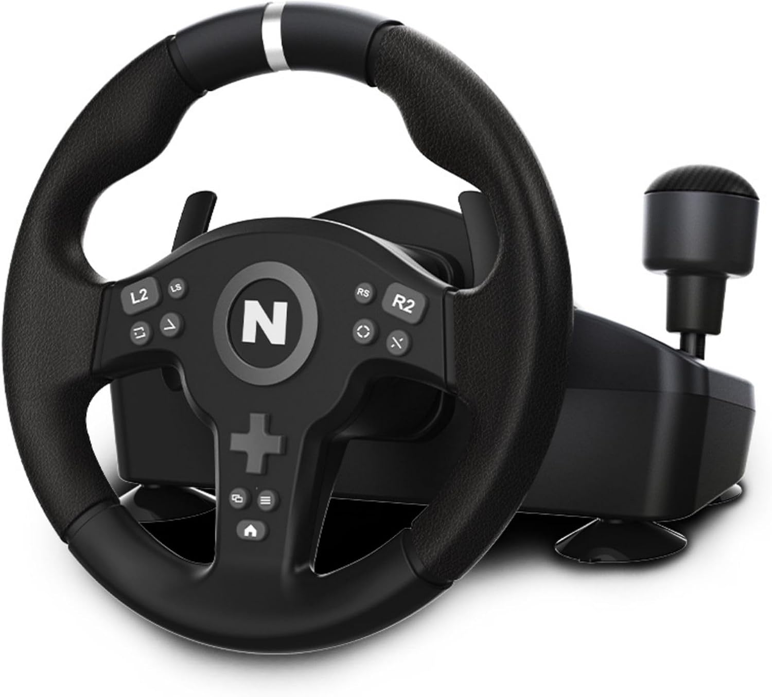 NITHO Drive Pro V200 Volant de Course avec Pédales et Levier Intégré, 270° Volant de Jeu Compatible avec PC, PS4, Switch 2, Switch, Xbox Series X|S et Xbox One, Simulateur de Conduite avec Vibration