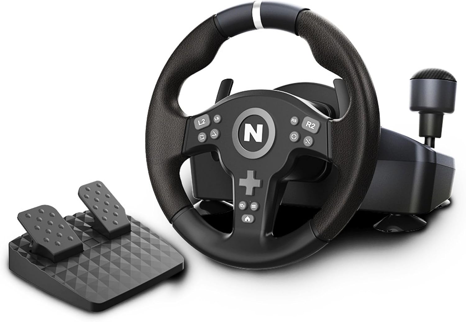 NITHO Drive Pro V200 Volant de Course avec Pédales et Levier Intégré, 270° Volant de Jeu Compatible avec PC, PS4, Switch 2, Switch, Xbox Series X|S et Xbox One, Simulateur de Conduite avec Vibration