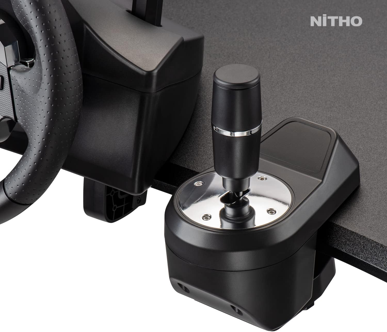 NITHO Drive Pro ONE Volant de Course avec Pédales et Levier Séparé, Volant de Jeu 270° Compatible avec PC, PS4, Switch, Xbox One, Xbox Series X|S, Zero Dead Zone Simulateur de Conduite avec Vibration