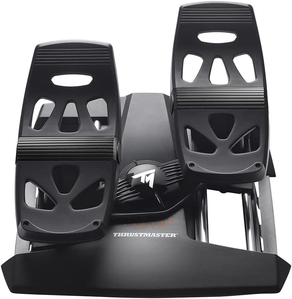 Thrustmaster TFRP T.Flight Rudder Pedals – Palonnier de Simulation de Vol pour PS5, PS4, Xbox Series X|S, Xbox One & PC – Technologie S.M.A.R.T – Rail en Aluminium – Système de Freins Différentiels