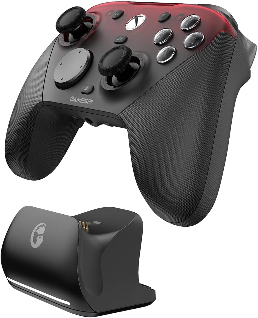 GameSir G7 Pro Manette 1000Hz avec Station de Recharge pour Xbox Series X|S, Xbox One, Windows 10/11 & Android – Joysticks TMR, Gâchettes Réglables & 4 Boutons Programmables – Shadow Ember