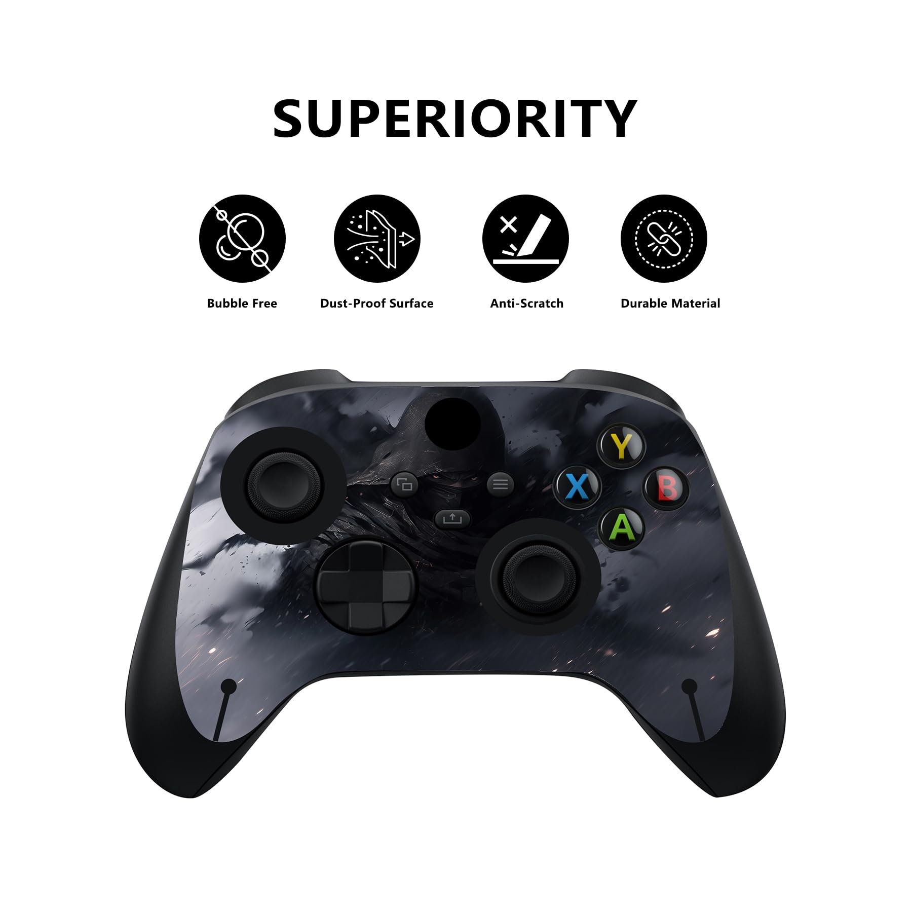 PlayVital Controller Stickers for Xbox Series X, Protective Sticker for Xbox Series X Console Accessories Skin Dress-Cherry Blossom Tomb