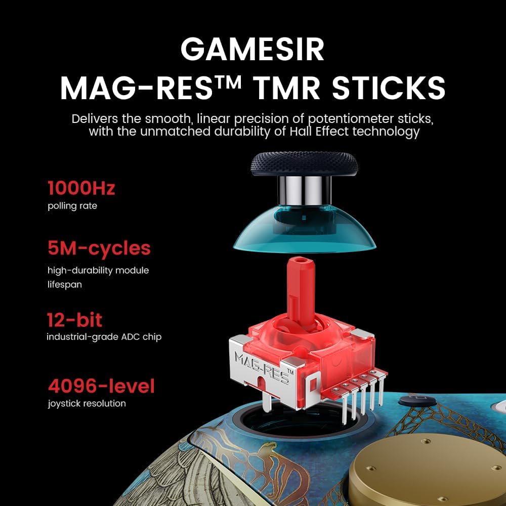 GameSir G7 Pro Manette 1000Hz avec Station de Recharge : Xbox Series X|S, Xbox One, Win 10/11 & Android - Joysticks TMR, Triggers Réglables & 4 Boutons Programmables - WUCHANG: Fallen Feathers