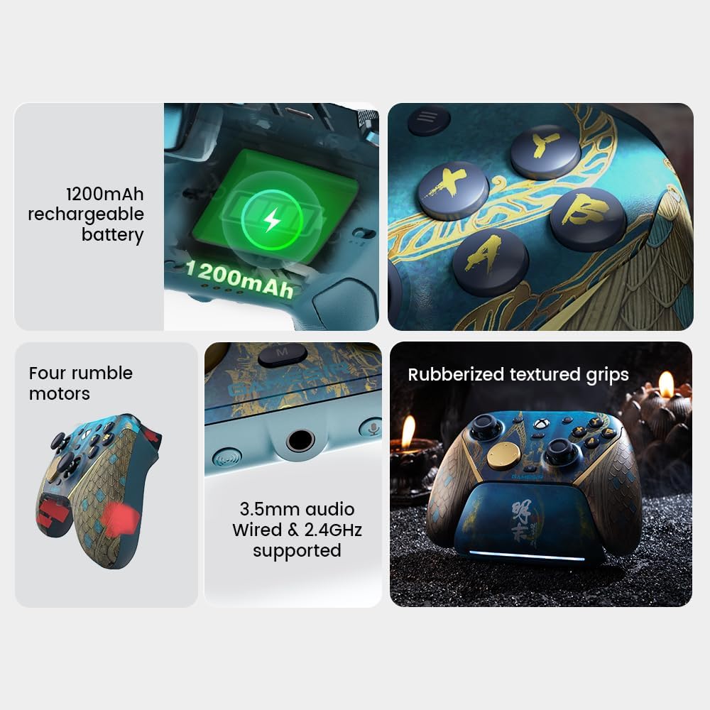 GameSir G7 Pro Manette 1000Hz avec Station de Recharge : Xbox Series X|S, Xbox One, Win 10/11 & Android - Joysticks TMR, Triggers Réglables & 4 Boutons Programmables - WUCHANG: Fallen Feathers
