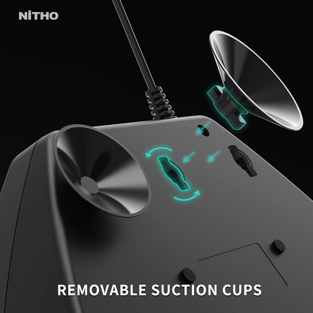NITHO Drive Pro ONE Volant de Course avec Pédales et Levier Séparé, Volant de Jeu 270° Compatible avec PC, PS4, Switch, Xbox One, Xbox Series X|S, Zero Dead Zone Simulateur de Conduite avec Vibration