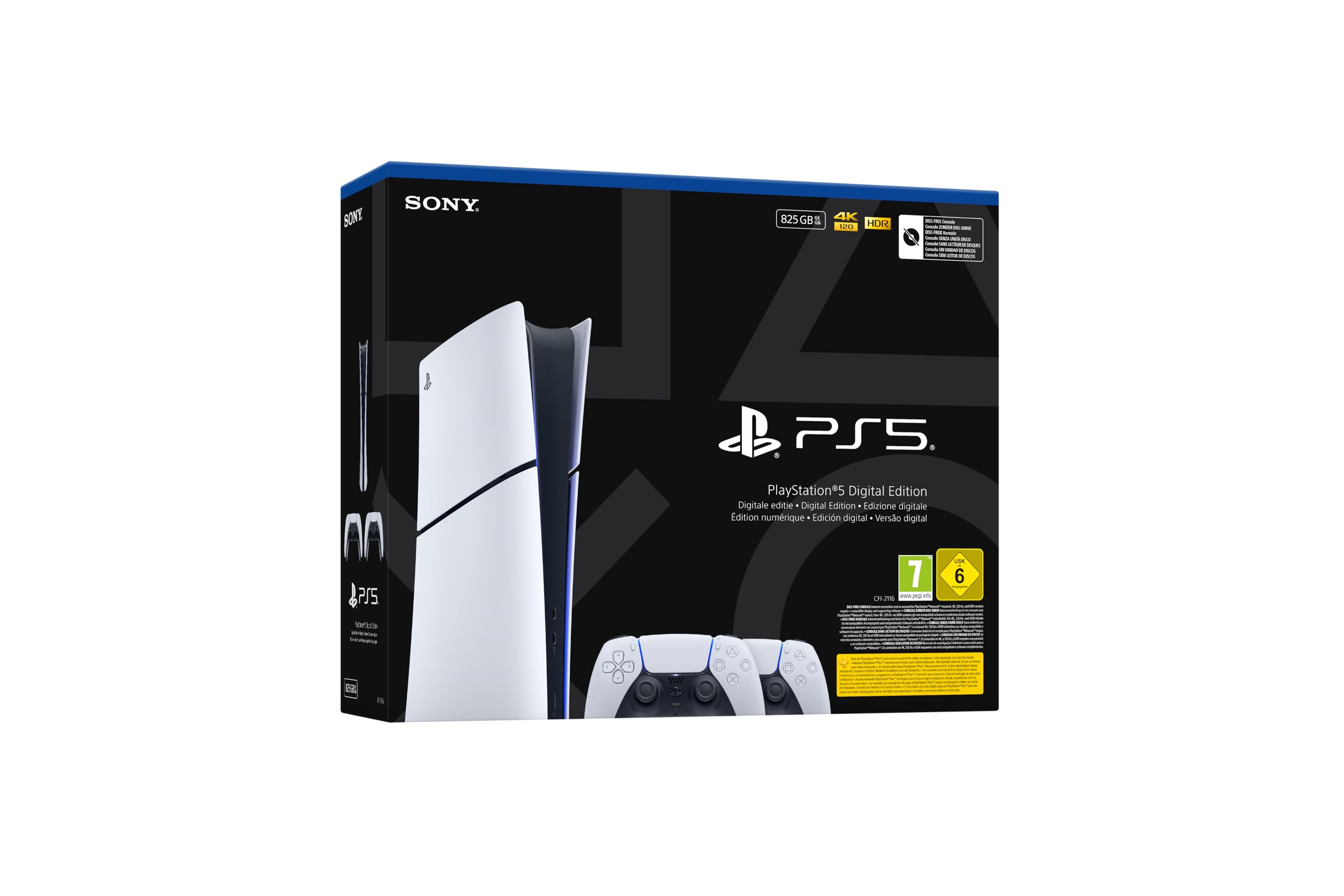 Sony, Console PlayStation 5 Édition Standard 1 To avec lecteur Blu-ray 4K, SSD Ultra-Rapide, Audio 3D, Ray Tracing, 1 Manette DualSense avec Retour Haptique et Gâchettes Adaptatives, Couleur : Blanche