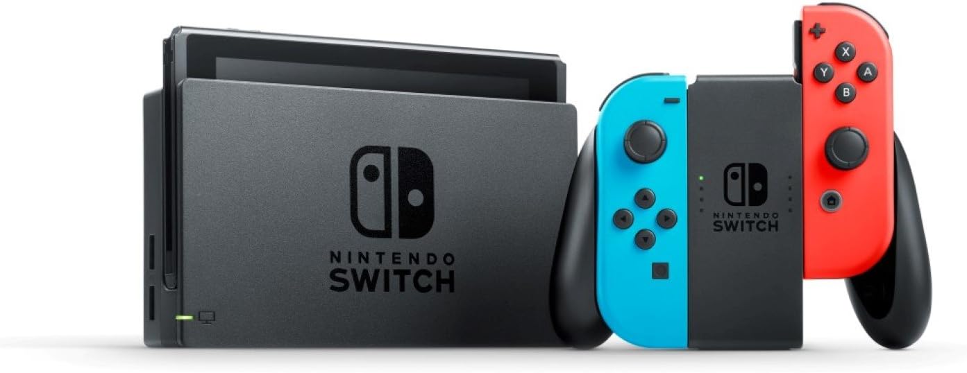 Nintendo Switch Console Rouge Néon/Bleu Néon 32Go [Nouveau modèle] + Mario Kart 8 Deluxe