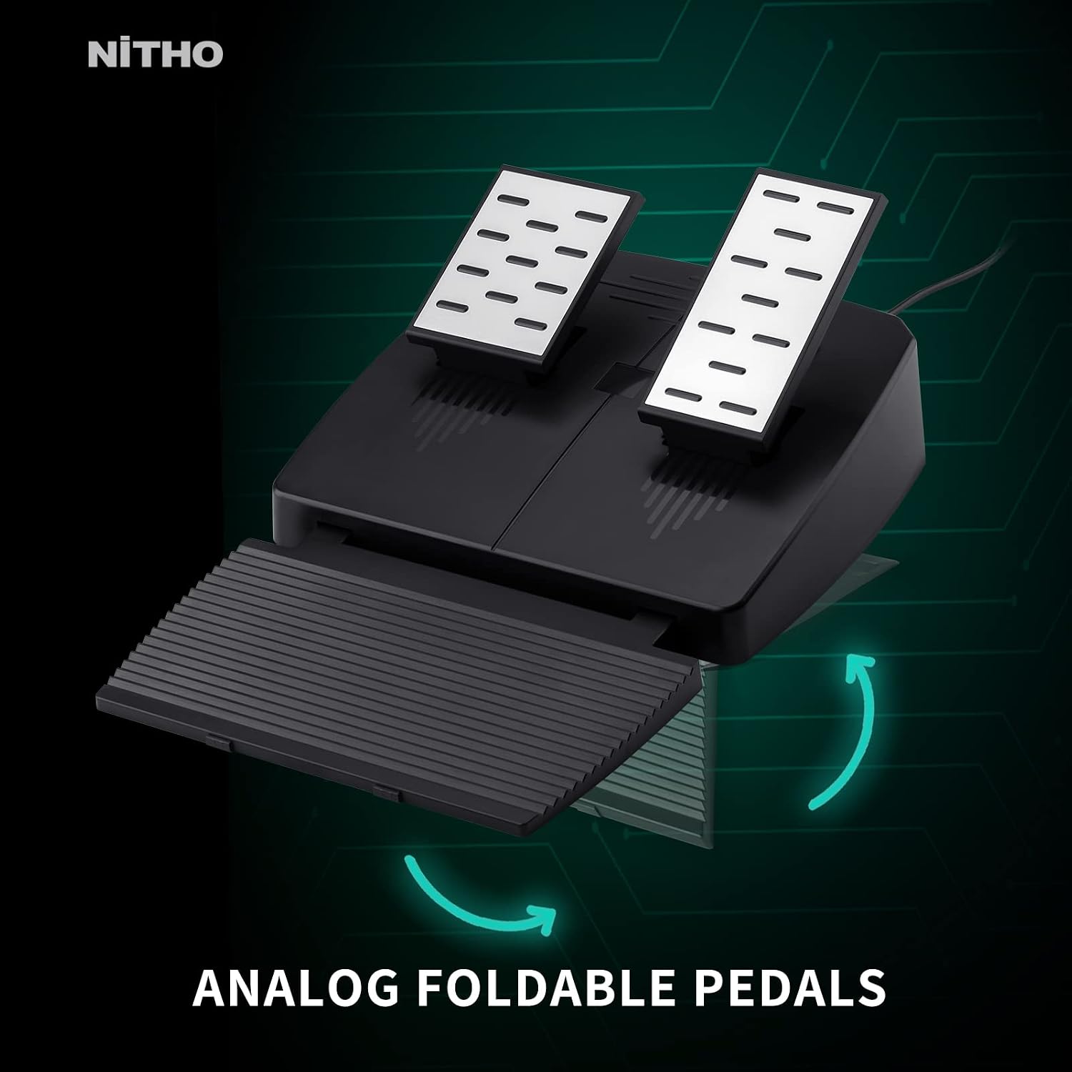 NITHO Drive Pro ONE Volant de Course avec Pédales et Levier Séparé, Volant de Jeu 270° Compatible avec PC, PS4, Switch, Xbox One, Xbox Series X|S, Zero Dead Zone Simulateur de Conduite avec Vibration