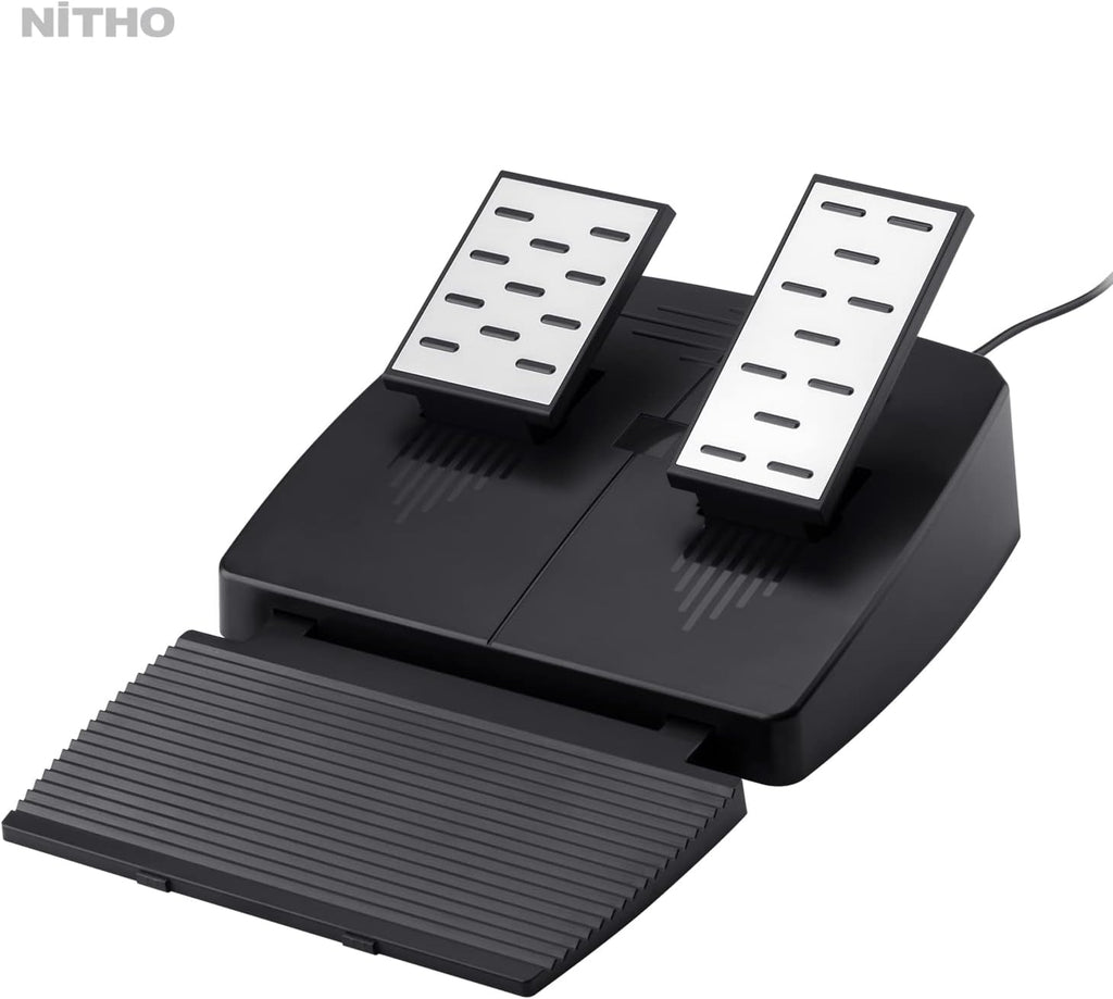 NITHO Drive Pro ONE Volant de Course avec Pédales et Levier Séparé, Volant de Jeu 270° Compatible avec PC, PS4, Switch, Xbox One, Xbox Series X|S, Zero Dead Zone Simulateur de Conduite avec Vibration
