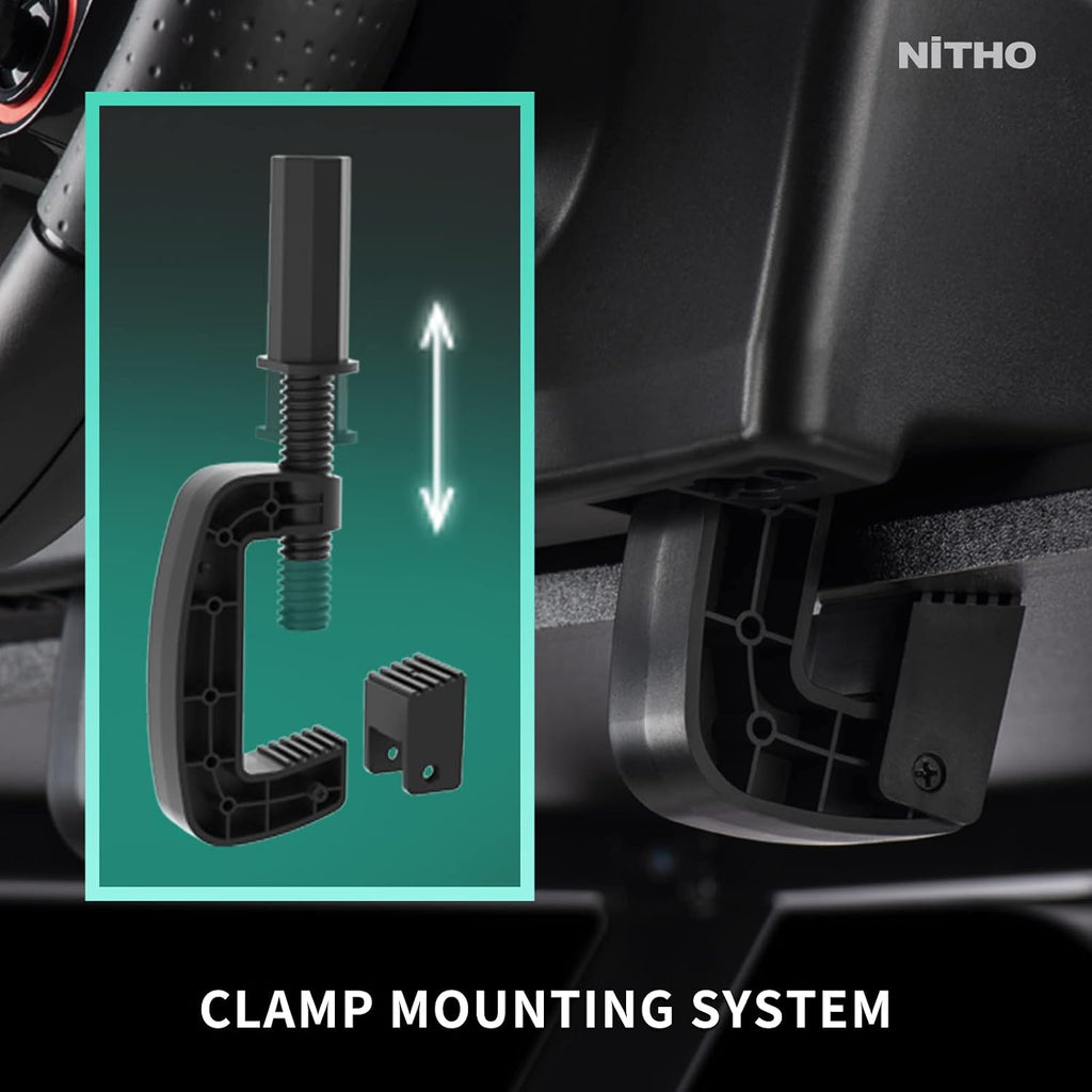 NITHO Drive Pro ONE Volant de Course avec Pédales et Levier Séparé, Volant de Jeu 270° Compatible avec PC, PS4, Switch, Xbox One, Xbox Series X|S, Zero Dead Zone Simulateur de Conduite avec Vibration