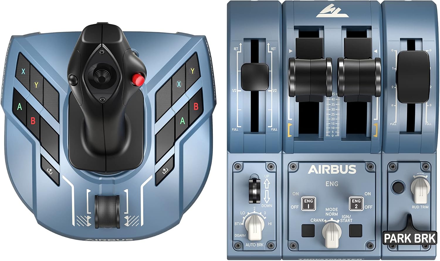 Thrustmaster TCA Captain Pack X Airbus Edition - Manette de vol et manette des gaz haute précision pour Xbox Series X|S, Xbox One et PC