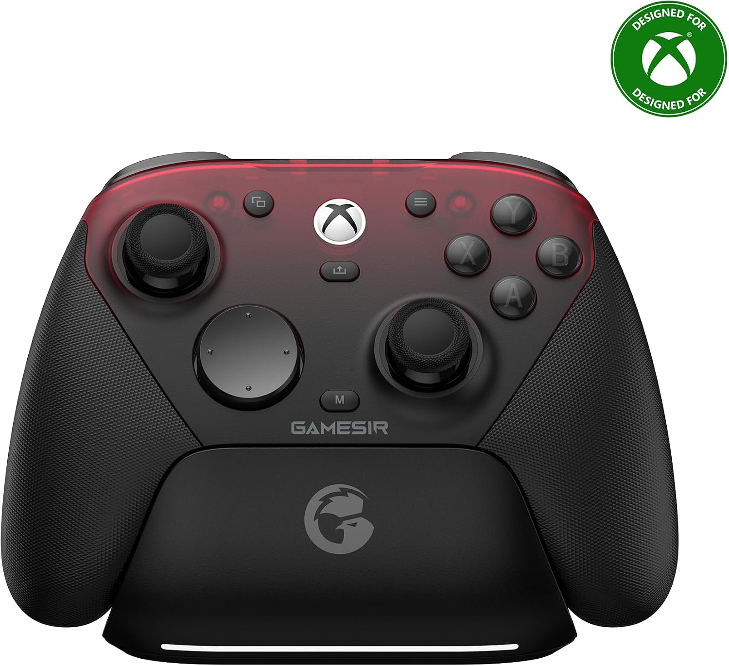 GameSir G7 Pro Manette 1000Hz avec Station de Recharge pour Xbox Series X|S, Xbox One, Windows 10/11 & Android – Joysticks TMR, Gâchettes Réglables & 4 Boutons Programmables – Shadow Ember