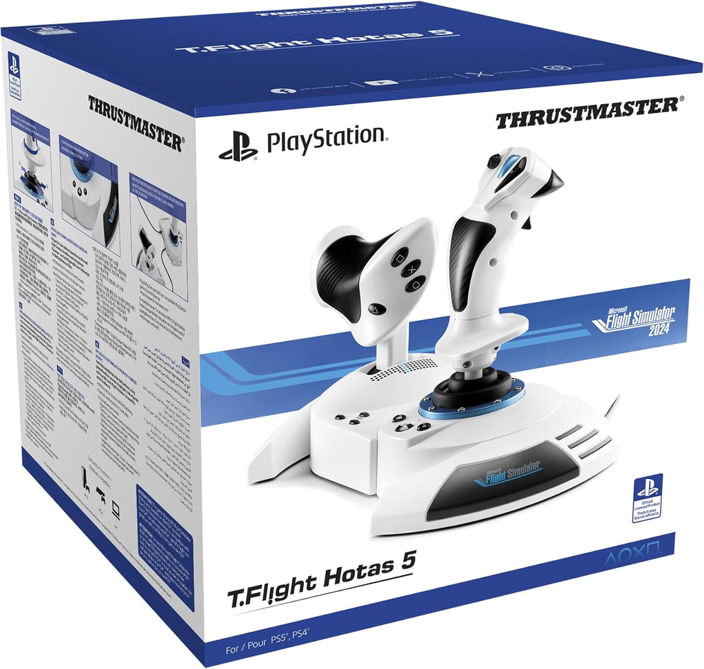 Thrustmaster T.Flight Hotas 5 Microsoft Flight Simulator Edition - Officially-Licensed Microsoft Flight Simulator Flight Joystick - Throttle - Simulation Controller for PS5, PS4, PC