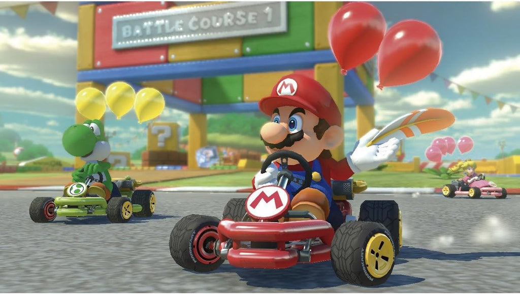 Nintendo Switch Console Rouge Néon/Bleu Néon 32Go [Nouveau modèle] + Mario Kart 8 Deluxe