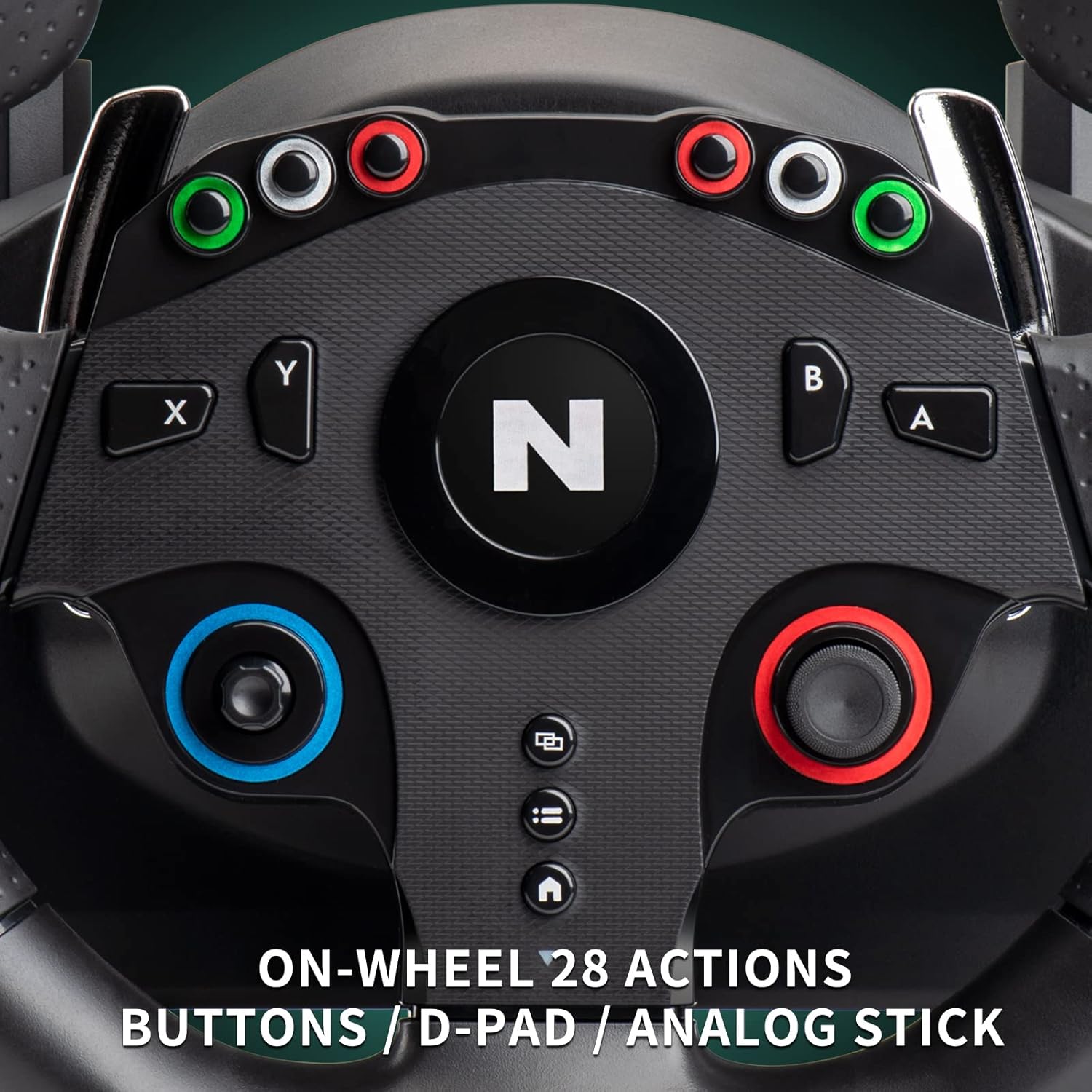 NITHO Drive Pro ONE Volant de Course avec Pédales et Levier Séparé, Volant de Jeu 270° Compatible avec PC, PS4, Switch, Xbox One, Xbox Series X|S, Zero Dead Zone Simulateur de Conduite avec Vibration