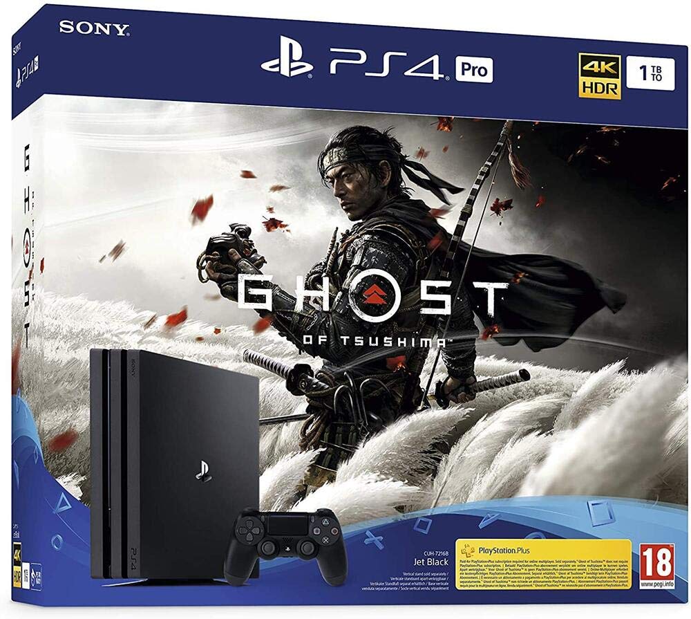Playstation Sony, 4 Pro 1 To, Console PS4 Pro 1 To + 1 Manette Sans Fil DUALSHOCK 4 V2, Châssis G, Couleur : Jet Black