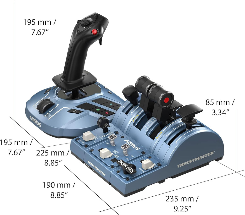 Thrustmaster TCA Captain Pack X Airbus Edition - Manette de vol et manette des gaz haute précision pour Xbox Series X|S, Xbox One et PC