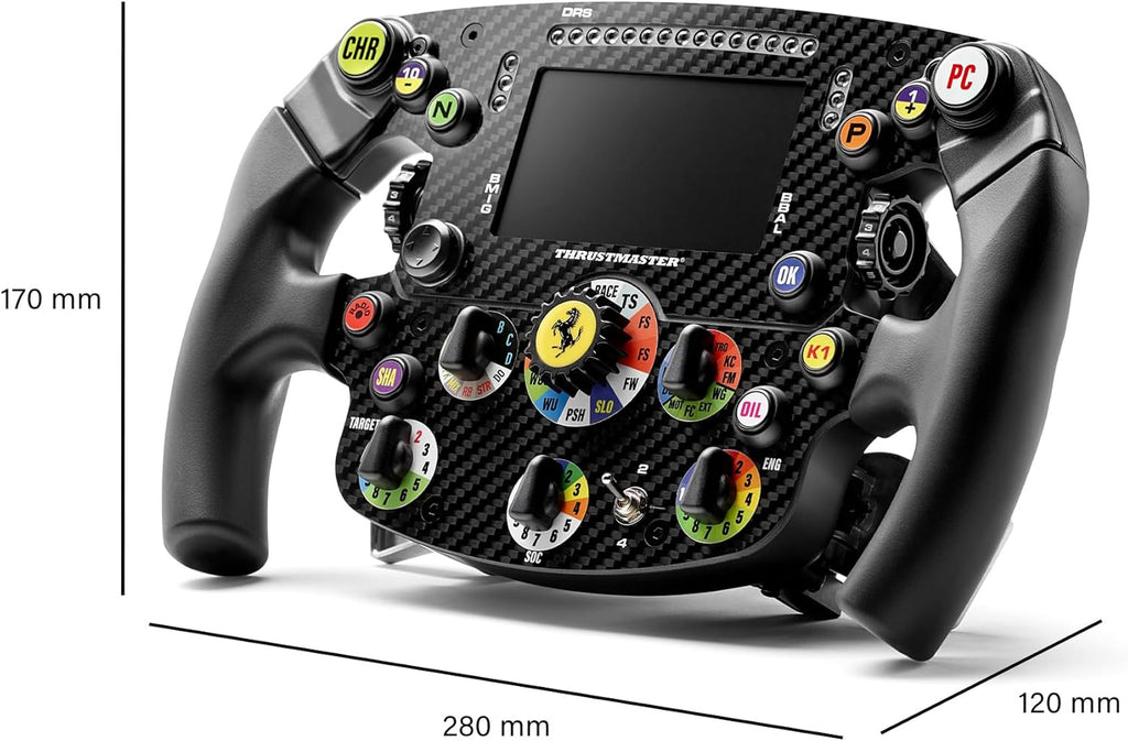Thrustmaster Formula Wheel Add-On Ferrari SF-25 Edition – Volant de Course Réplique Officielle (Échelle 1:1) – Dash Interactif, Magnétique – Compatible PS5, PS4 et PC