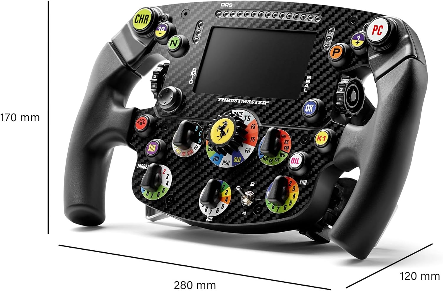 Thrustmaster Formula Wheel Add-On Ferrari SF-25 Edition – Volant de Course Réplique Officielle (Échelle 1:1) – Dash Interactif, Magnétique – Compatible PS5, PS4 et PC