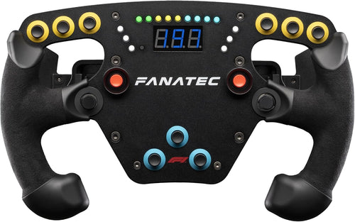 FANATEC Sim Racing ClubSport F1 Esports V2 Steering Wheel – PC | Official Formula 1 License, Alcantara Handles, LED Display, Magnetic Paddles, Integrated Vibration Motors