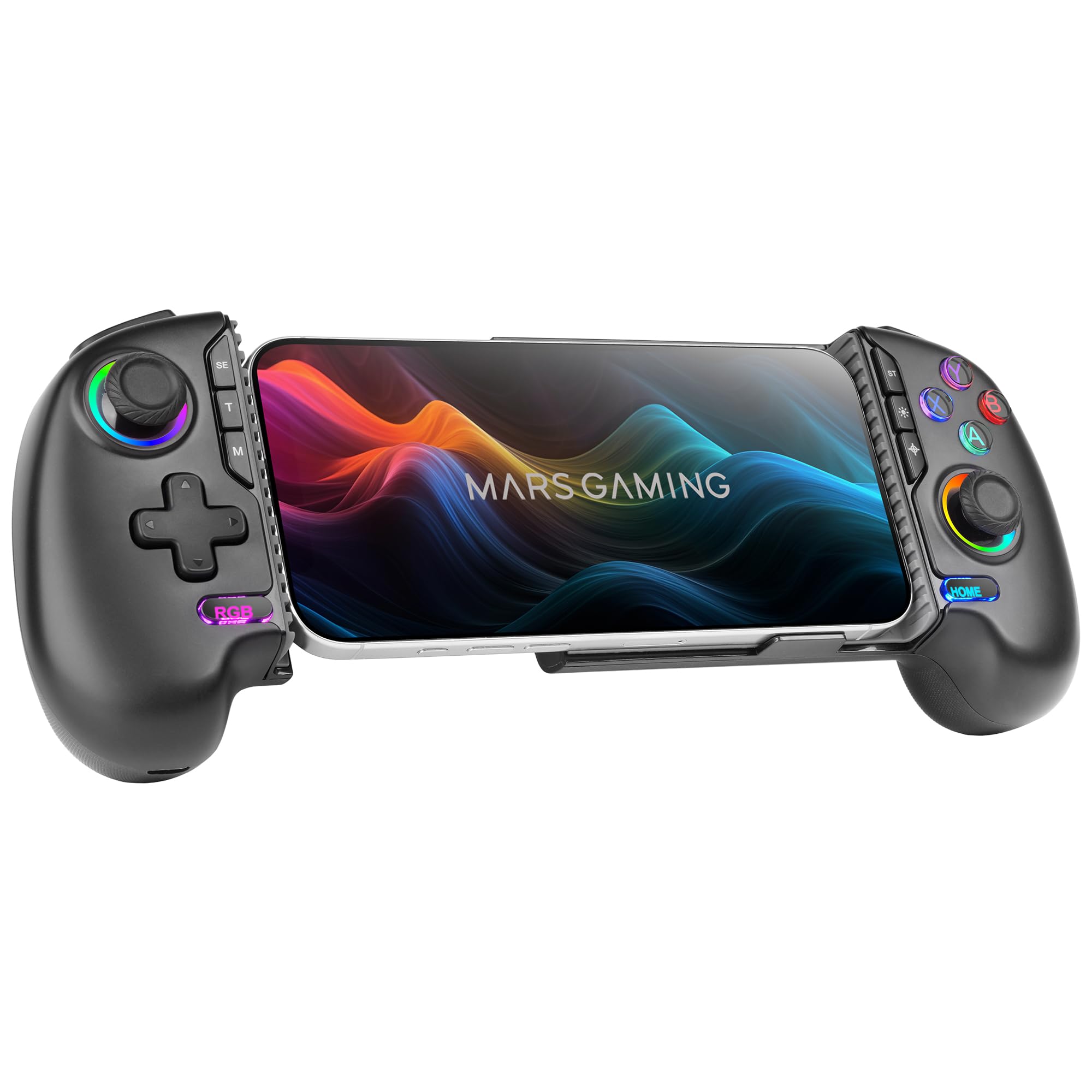 Mars Gaming MWH-RSX, Volant SimRacing Retour De Force Et Moteur Double, Set 3 Pédales Résistance Progressive, Levier De Vitesse en H et 12 Vitesses, 14 Boutons Personnalisables, PC/PS4/Xbox Series X|S
