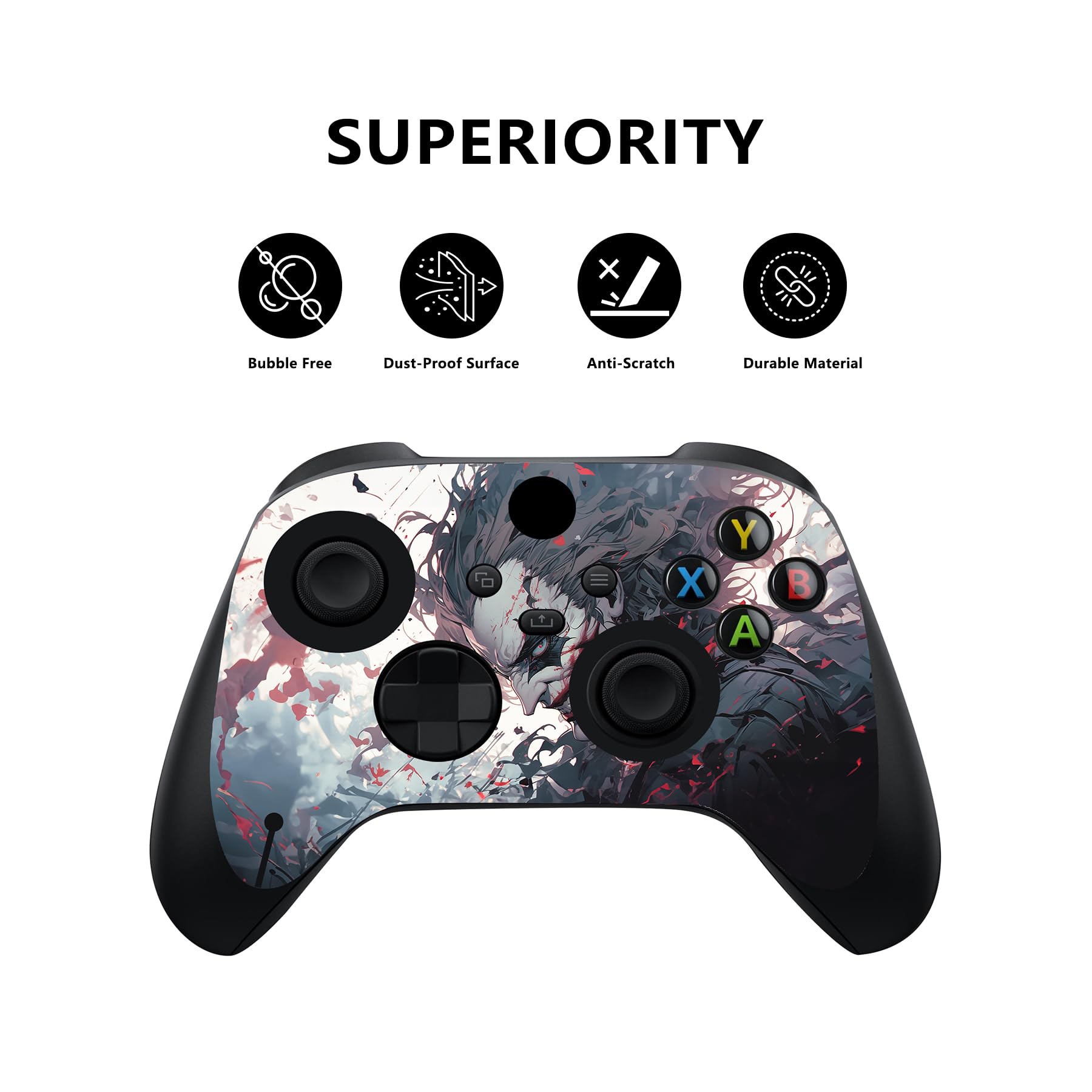 PlayVital Controller Stickers for Xbox Series X, Protective Sticker for Xbox Series X Console Accessories Skin Dress-Cherry Blossom Tomb