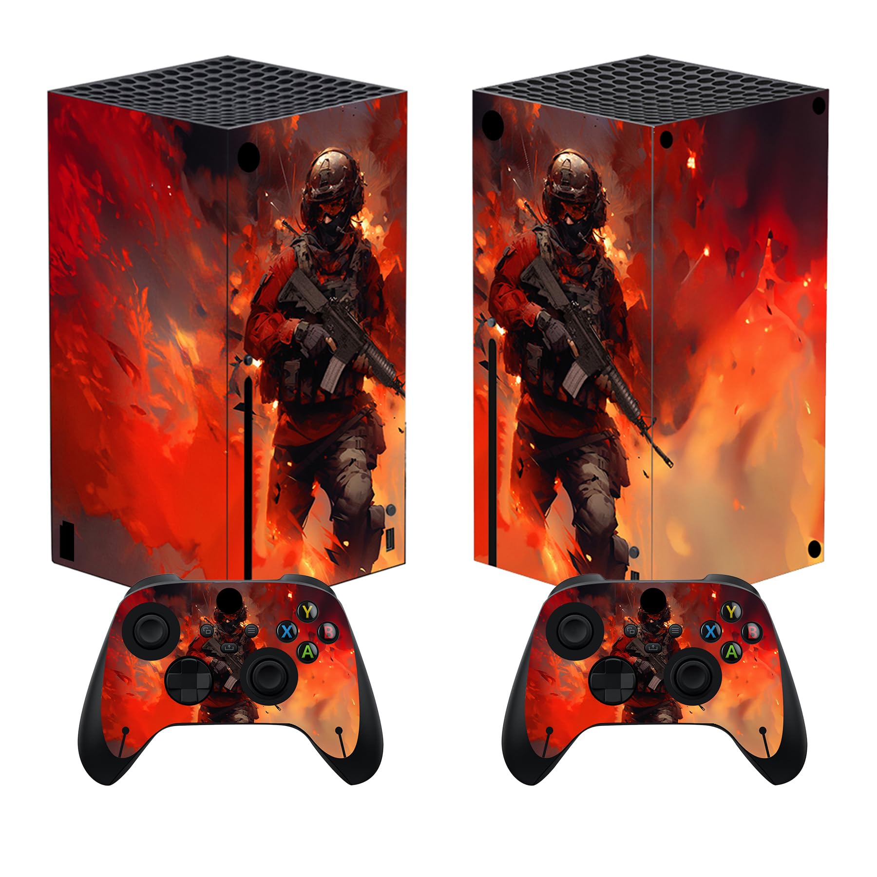PlayVital Controller Stickers for Xbox Series X, Protective Sticker for Xbox Series X Console Accessories Skin Dress-Cherry Blossom Tomb