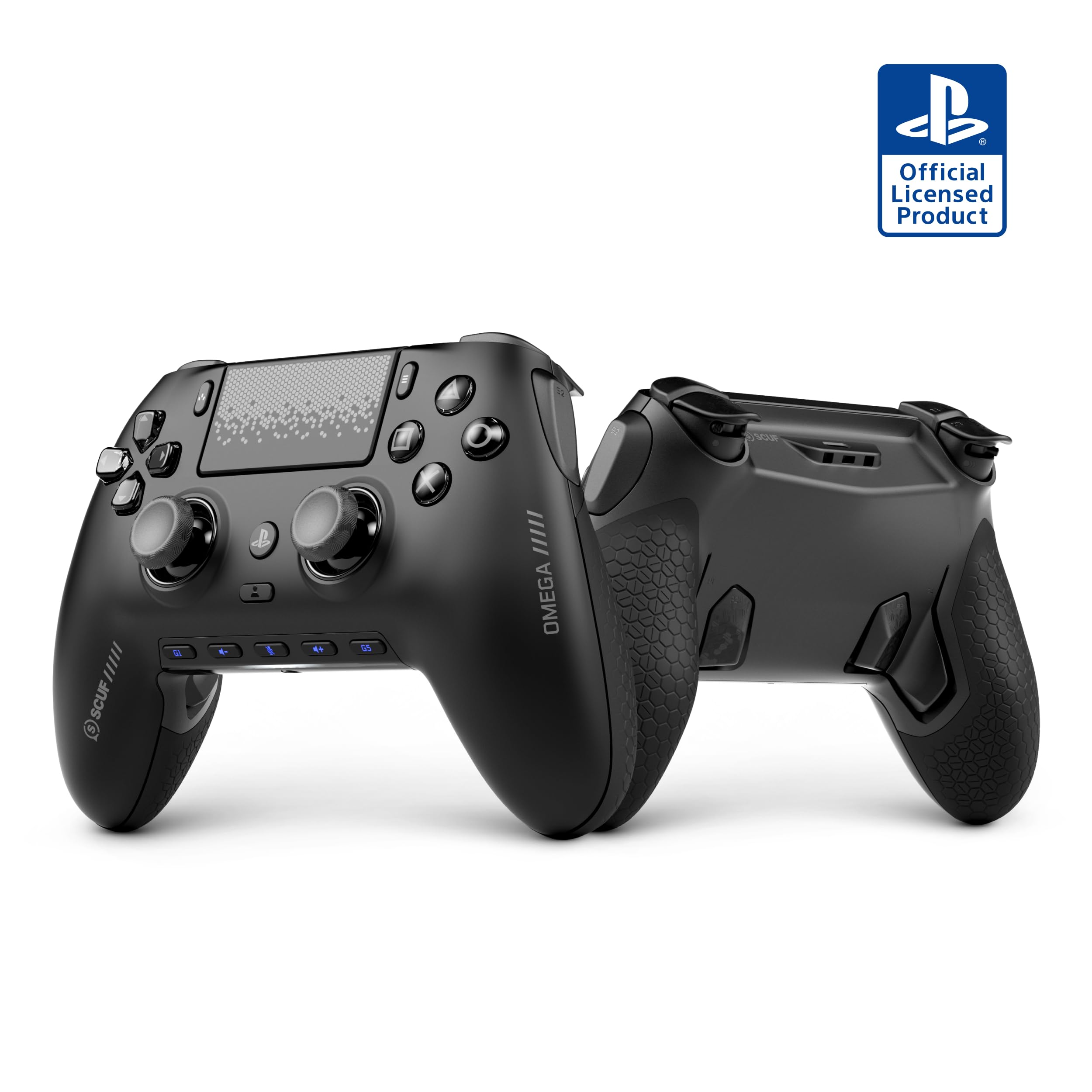 SCUF OMEGA PS5 Manette Performance Sans Fil – TMR Anti-Drift – Gris Clair | Officially Licensed, 11 Custom Inputs, Instant Triggers, Low Latency, Endurance TMR Joysticks – PC Compatible