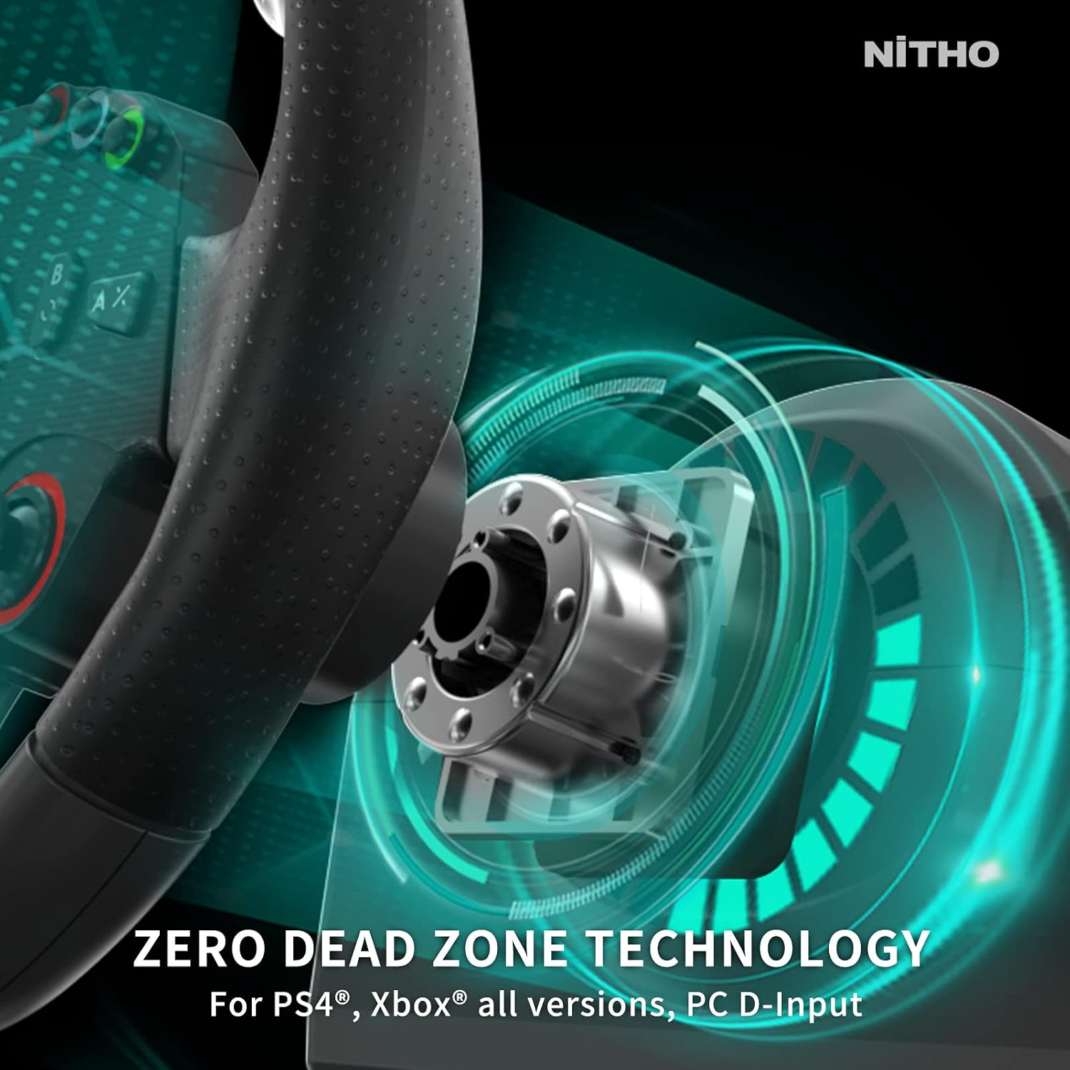 NITHO Drive Pro ONE Volant de Course avec Pédales et Levier Séparé, Volant de Jeu 270° Compatible avec PC, PS4, Switch, Xbox One, Xbox Series X|S, Zero Dead Zone Simulateur de Conduite avec Vibration