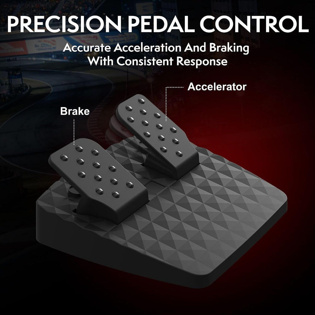 NITHO Drive Pro V200 Volant de Course avec Pédales et Levier Intégré, 270° Volant de Jeu Compatible avec PC, PS4, Switch 2, Switch, Xbox Series X|S et Xbox One, Simulateur de Conduite avec Vibration