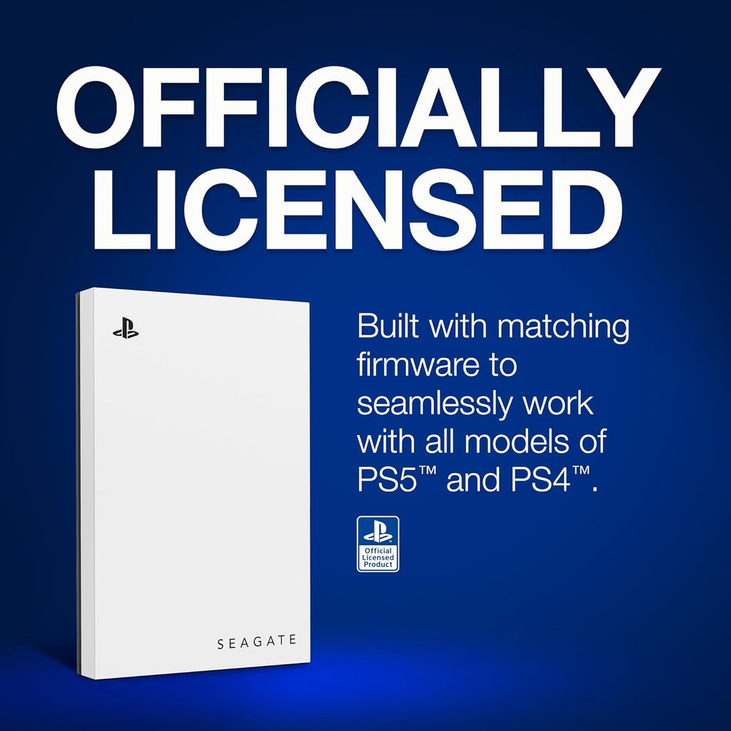 Seagate Game Drive pour PS4/PS5 5To, Disque Dur Externe, 2.5 Pouces, USB 3.0, sous Licence Officielle, éclairage LED Bleu, INCL. 2 semaines Playstation+ (STLV5000202)