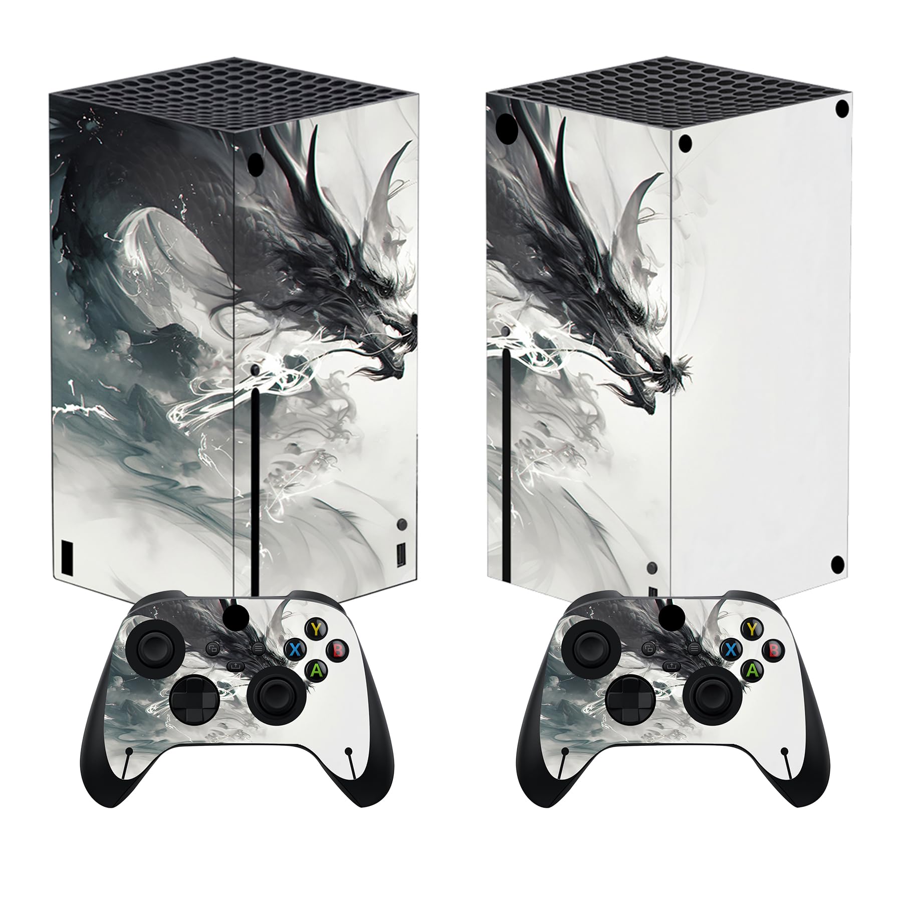 PlayVital Controller Stickers for Xbox Series X, Protective Sticker for Xbox Series X Console Accessories Skin Dress-Cherry Blossom Tomb