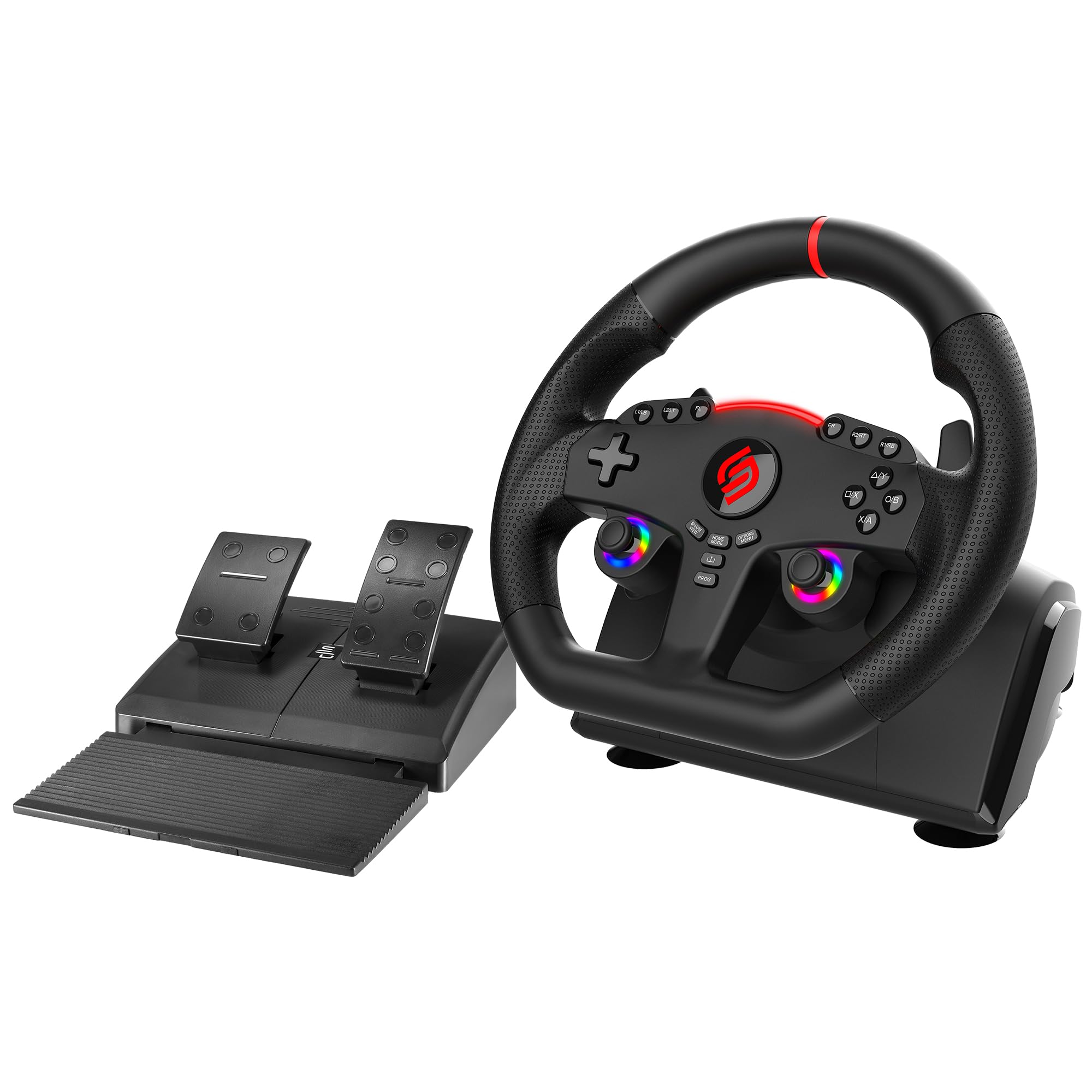 Subsonic - Volant Superdrive SV650 - Switch 2/Switch, PS4, PC, Xbox Series | Racing Steering Wheel Comes with Pedals and Paddles – Vibration – 3 Sensitivity Modes – Diameter 26 cm, Rotation 270°