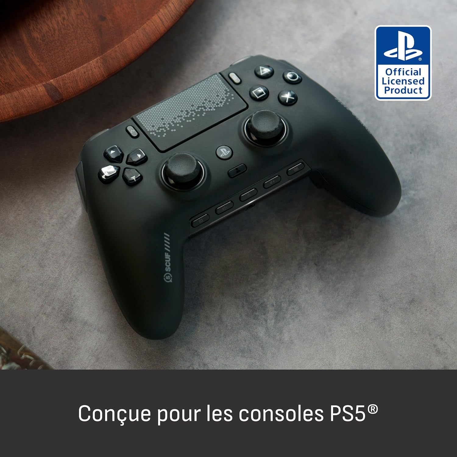 SCUF OMEGA PS5 Manette Performance Sans Fil – TMR Anti-Drift – Gris Clair | Officially Licensed, 11 Custom Inputs, Instant Triggers, Low Latency, Endurance TMR Joysticks – PC Compatible