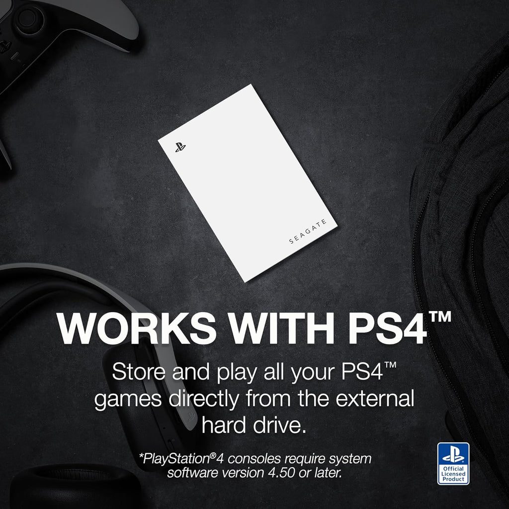 Seagate Game Drive pour PS4/PS5 5To, Disque Dur Externe, 2.5 Pouces, USB 3.0, sous Licence Officielle, éclairage LED Bleu, INCL. 2 semaines Playstation+ (STLV5000202)