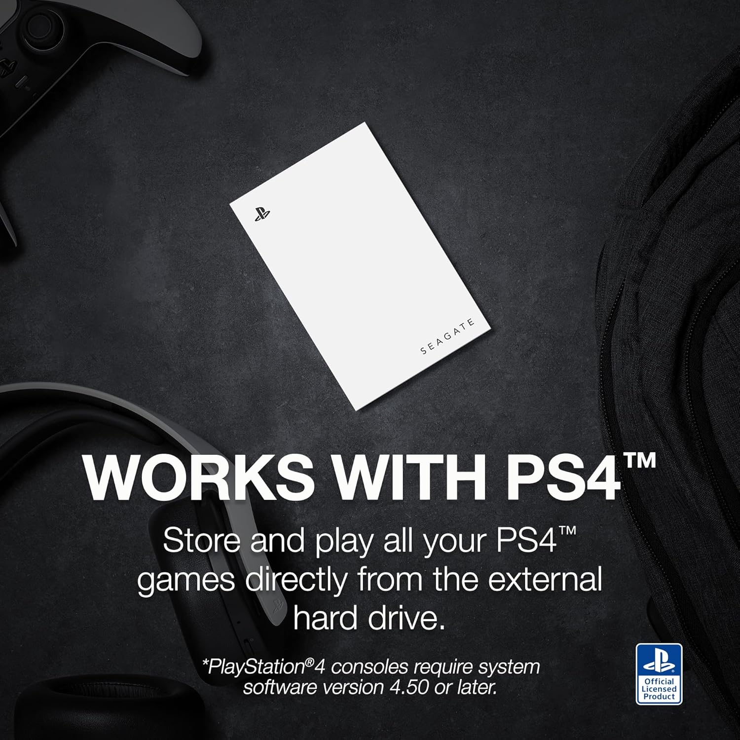 Seagate Game Drive pour PS4/PS5 5To, Disque Dur Externe, 2.5 Pouces, USB 3.0, sous Licence Officielle, éclairage LED Bleu, INCL. 2 semaines Playstation+ (STLV5000202)