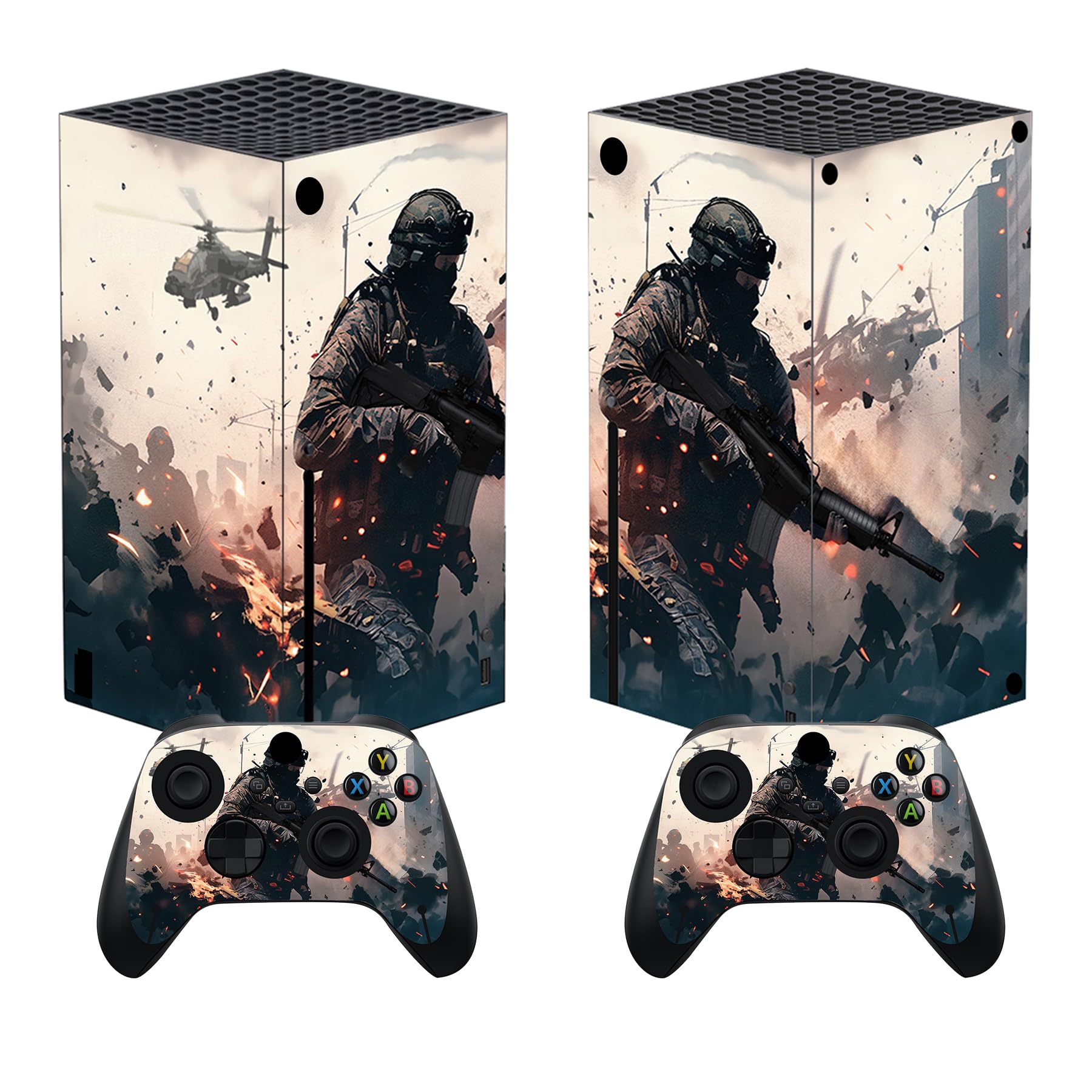 PlayVital Controller Stickers for Xbox Series X, Protective Sticker for Xbox Series X Console Accessories Skin Dress-Cherry Blossom Tomb