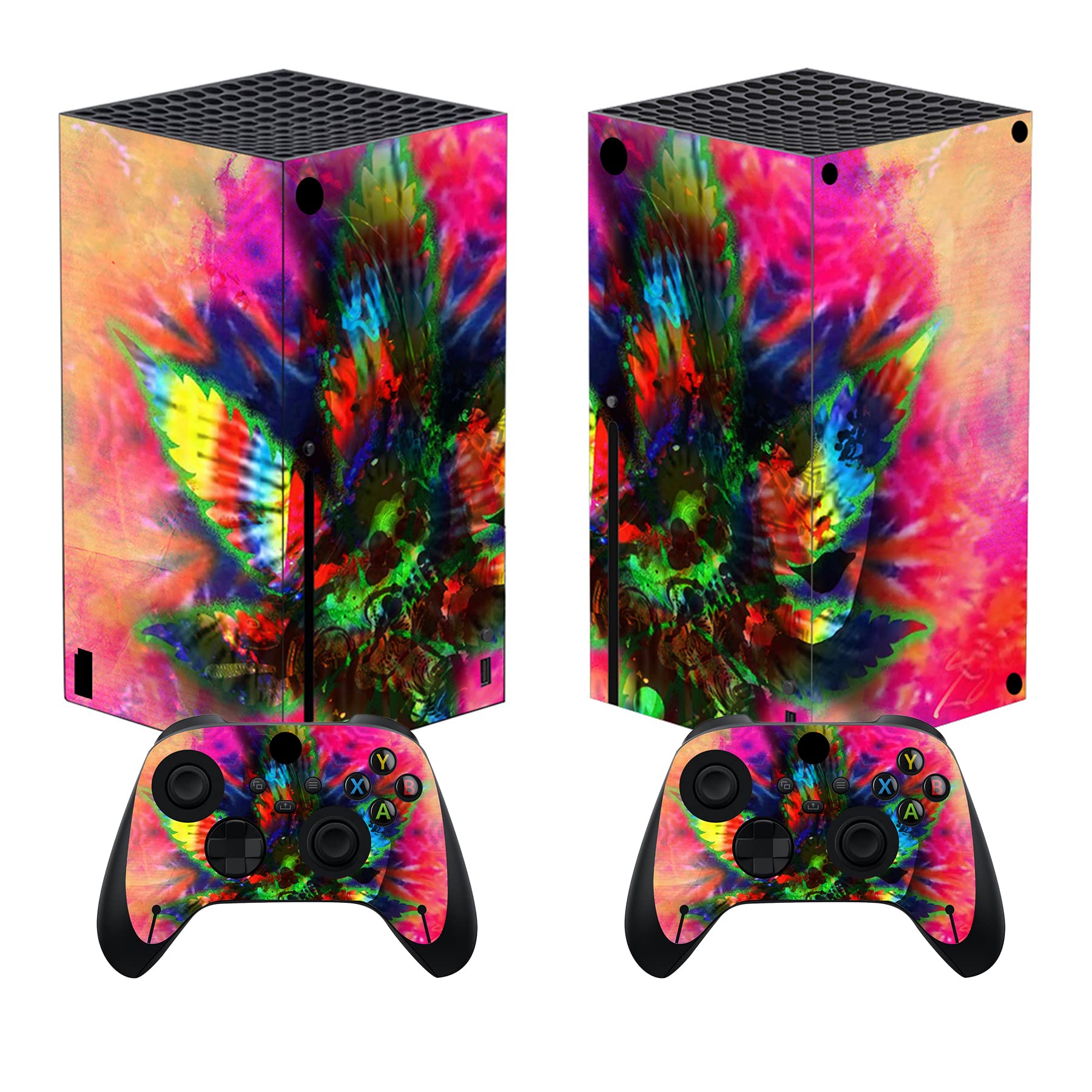 PlayVital Controller Stickers for Xbox Series X, Protective Sticker for Xbox Series X Console Accessories Skin Dress-Cherry Blossom Tomb