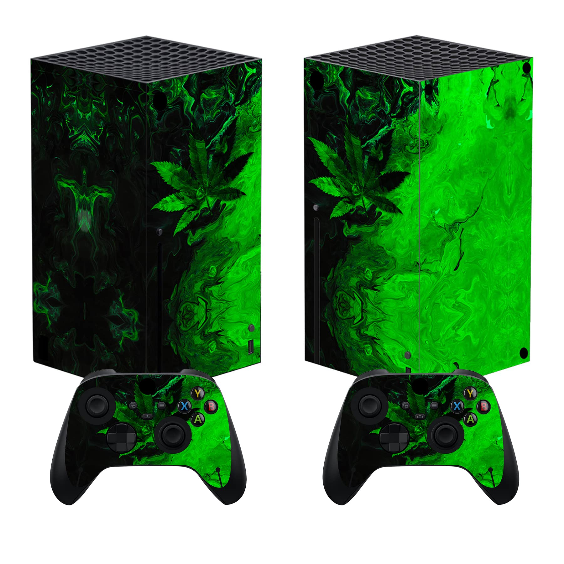 PlayVital Controller Stickers for Xbox Series X, Protective Sticker for Xbox Series X Console Accessories Skin Dress-Cherry Blossom Tomb