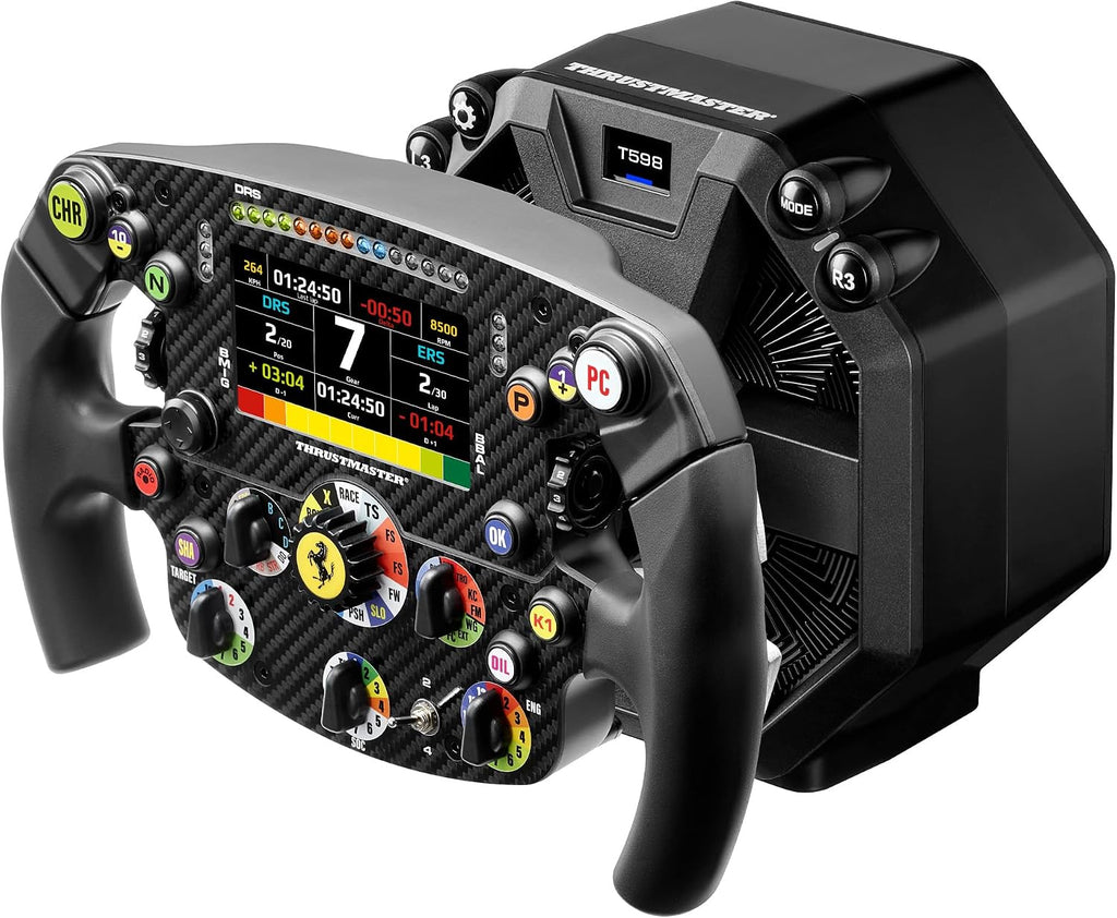 Thrustmaster Formula Wheel Add-On Ferrari SF-25 Edition – Volant de Course Réplique Officielle (Échelle 1:1) – Dash Interactif, Magnétique – Compatible PS5, PS4 et PC