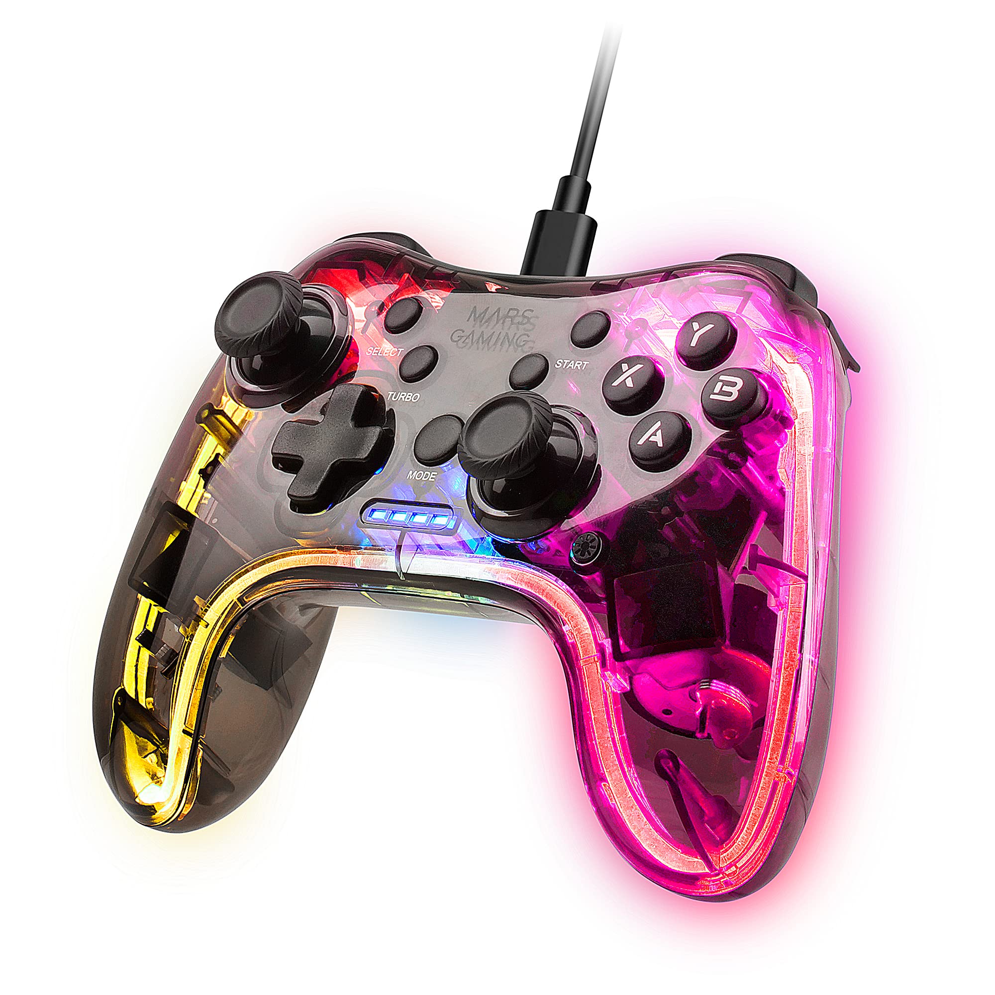 Mars Gaming MWH-RSX, Volant SimRacing Retour De Force Et Moteur Double, Set 3 Pédales Résistance Progressive, Levier De Vitesse en H et 12 Vitesses, 14 Boutons Personnalisables, PC/PS4/Xbox Series X|S