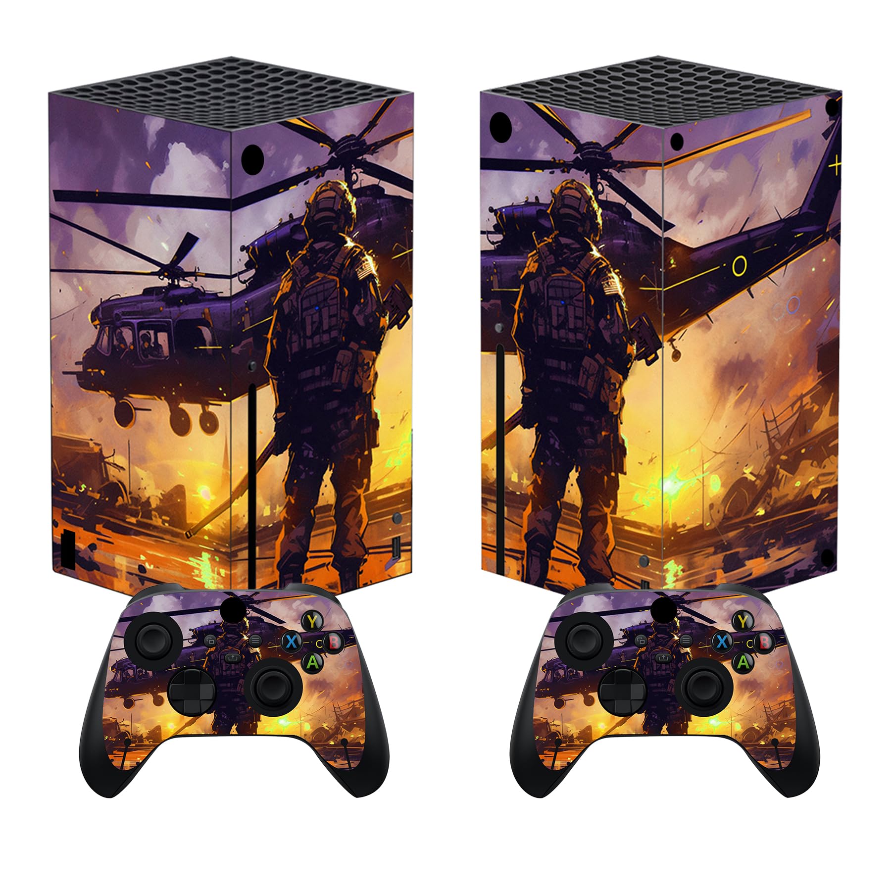 PlayVital Controller Stickers for Xbox Series X, Protective Sticker for Xbox Series X Console Accessories Skin Dress-Cherry Blossom Tomb