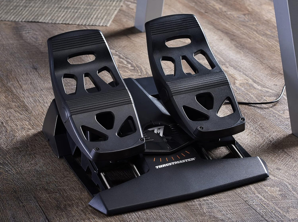 Thrustmaster TFRP T.Flight Rudder Pedals – Palonnier de Simulation de Vol pour PS5, PS4, Xbox Series X|S, Xbox One & PC – Technologie S.M.A.R.T – Rail en Aluminium – Système de Freins Différentiels