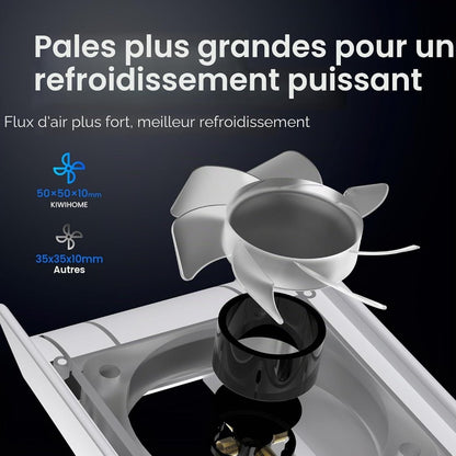 Accessoires de refroidissement PS5 - Ventilateur KIWIHOME avec LED et Ports USB 3.0 - Novaplay